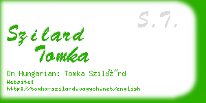 szilard tomka business card